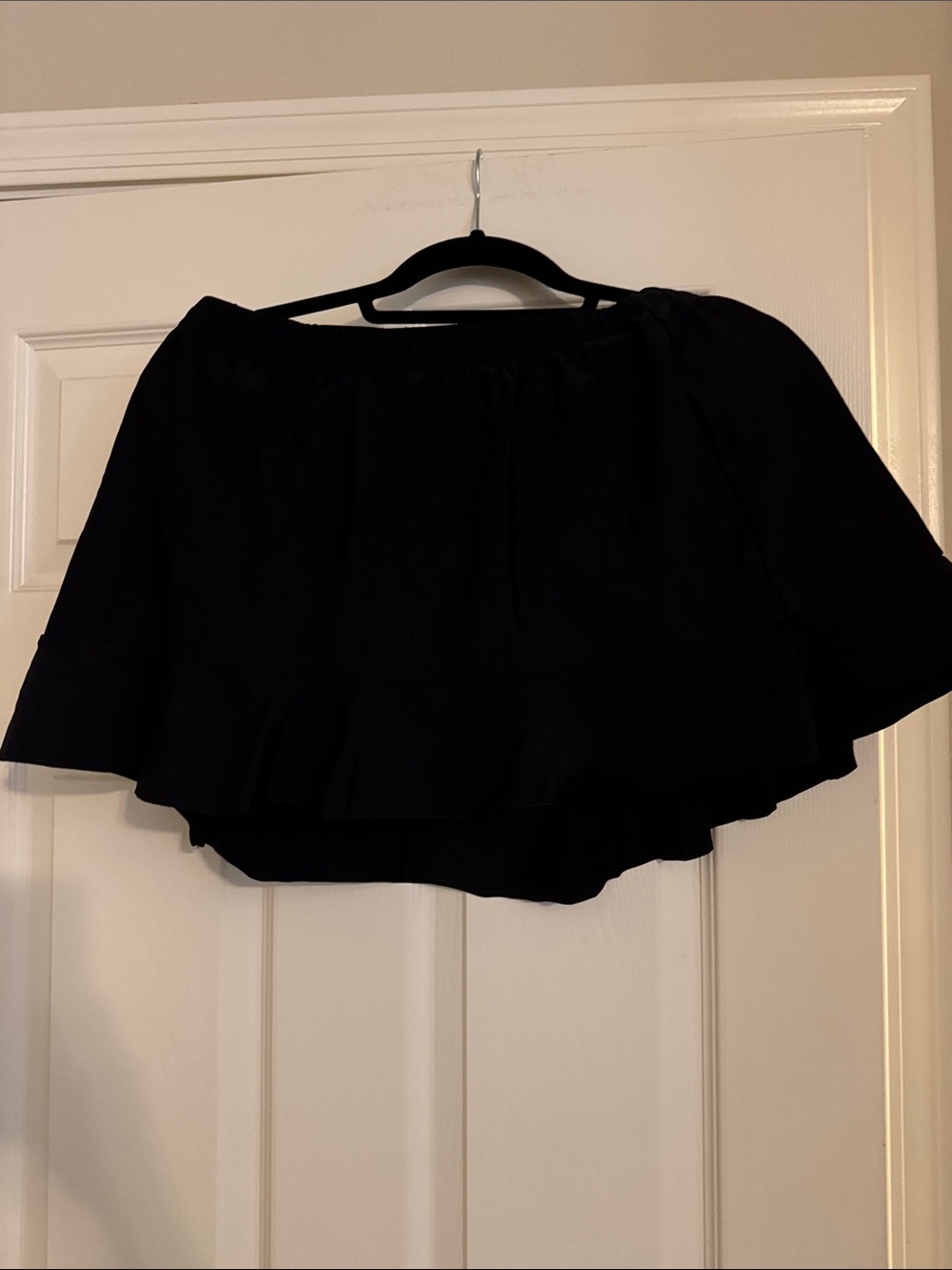 Aqua Green Black Ruffle Swim Coverup Skirt